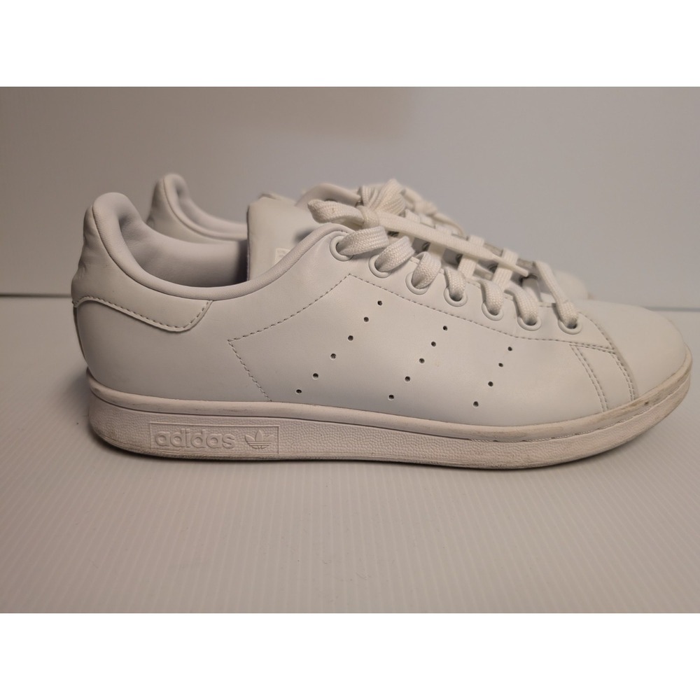 Adidas Originals Women Shoes Size 9.5 Stan Smith Triple White Lace‎ Up Sneakers
